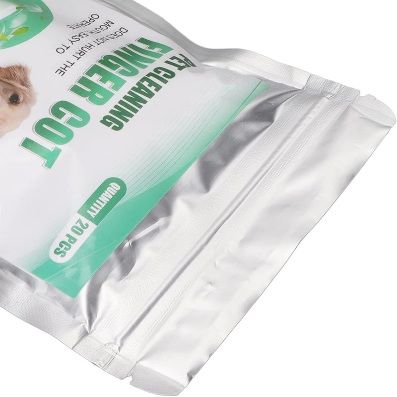 Dental Care Finger Pads: Effectively Reduce Plaque and Tartar in Dogs and Cats, 20 Pieces. Portable dental pads for pet care at home or outdoors.
