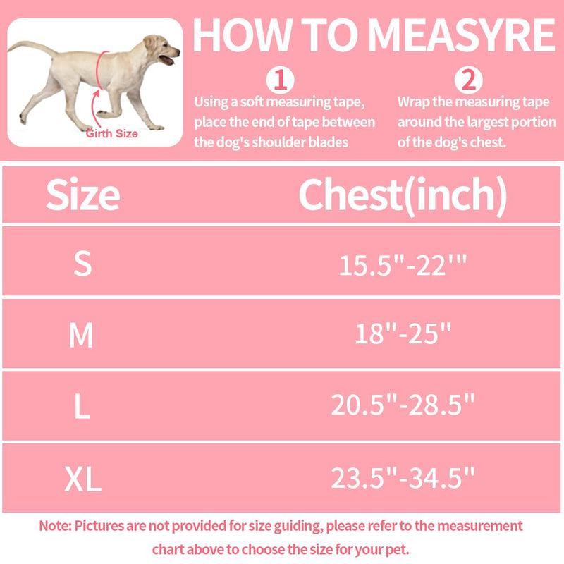 Dog Vest Harness and Leash Set, Animire Reflective Service Dog Vest with 10 Patches, 3 Rings No Choke Pet Vest for Leash Placement, in Training Dog Harness for Small Medium Large Dogs(Hot Pink,S) Small(Chest: 15.5-22 Inch) Hot Pink - PawsPlanet Australia