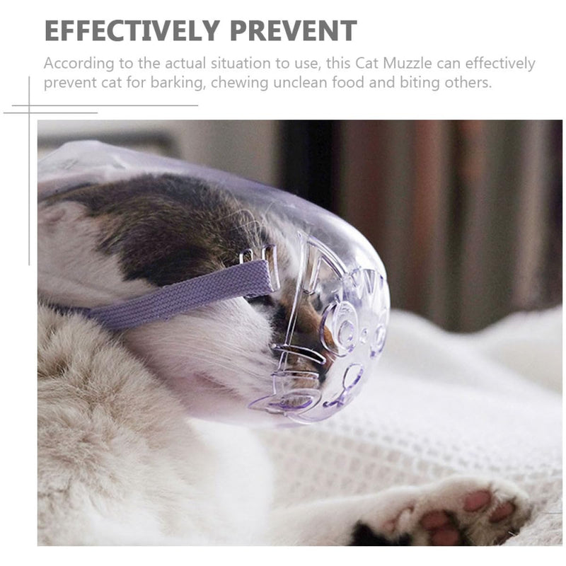 SOLUSTRE Adjustable Cat Muzzle made of PP Material Secure Protection for Home and Unfamiliar Situations for Pet Cats and Cat Lovers
