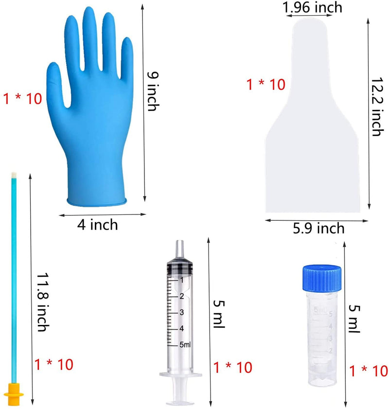 10 Set AI Artificial Insemination Dog Breeding Kit, Canine Breeding Kit, Dog Insemination Breeder Kit, Disposable Canine Artificial Insemination, Canine Breeding Supplies (11.8 inch,Medium Breeds) 11.8 inch,Medium Breeds - PawsPlanet Australia