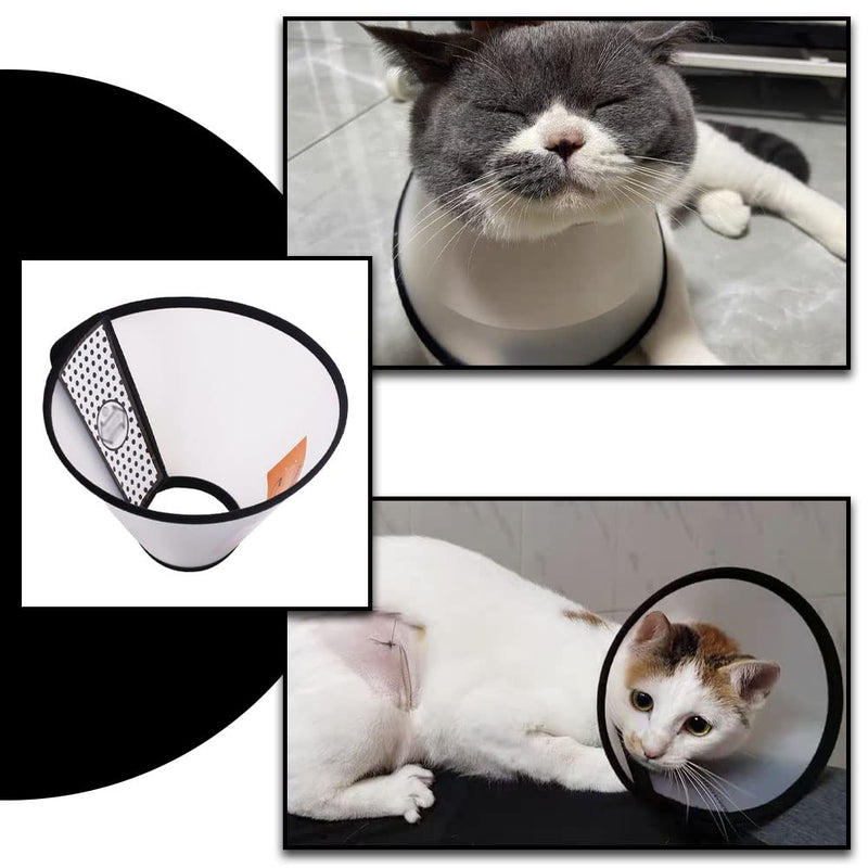 2 Pcs Cat Cone Dog Con,Adjustable Recovery Pet Cone,Fits Neck 7-11 inch Adjustable,Plastic Elizabethan Collar for Cats Kitten Small Dog After - PawsPlanet Australia