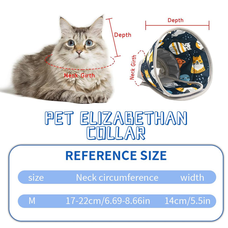 1 x Soft Cat Collar, Protective Collar, Cat Collar for After Surgery and Injuries, Adjustable Collar for Cats, Prevents Licking Wounds, Cat Collar