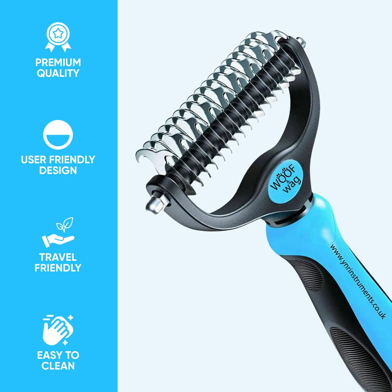 YNR Pet Cat Dog Horses Hair Fur Shedding Trimmer Grooming Dematting Rake Deshedding Comb Brush Tool Kit - PawsPlanet Australia