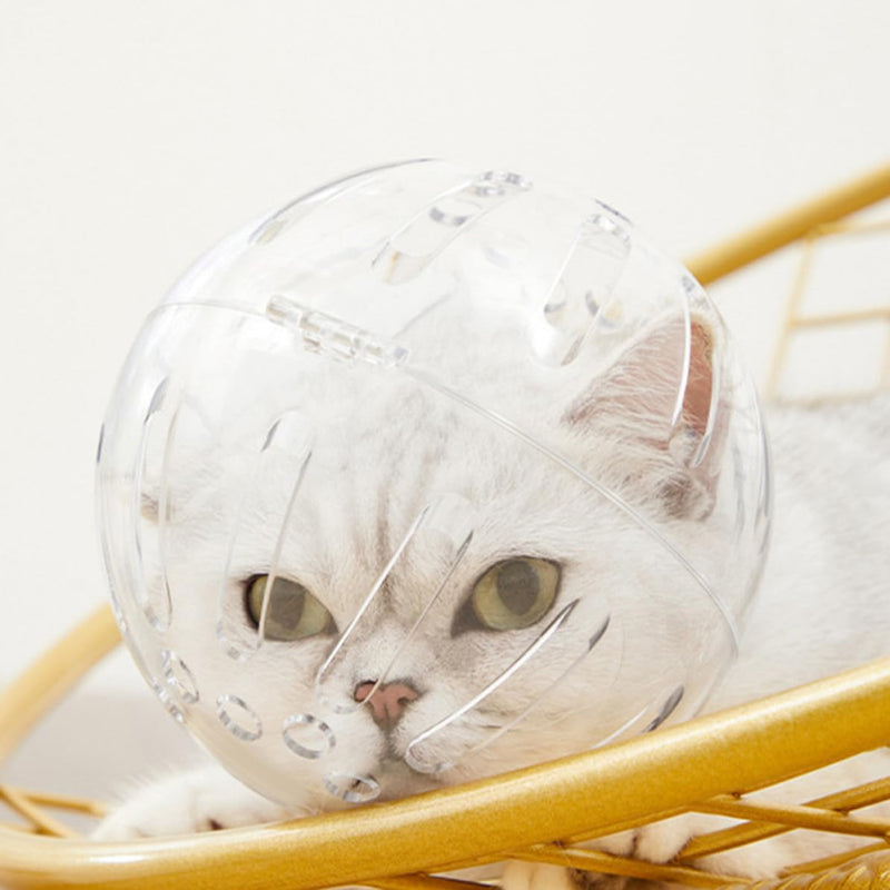 UKCOCO Adjustable Transparent ABS Cat Hood Anti-Bite Protection After Surgery Breathable Cat Helmet for Safe Grooming and Wound Healing