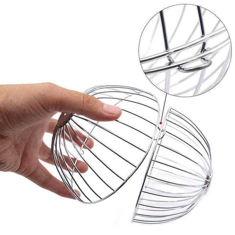 Wontee Rabbit Hay Ball Stainless Steel Hanging Feed Dispenser for Bunny Hamster Guinea Pig Rat Chinchilla B: 5.11inch Silver - PawsPlanet Australia