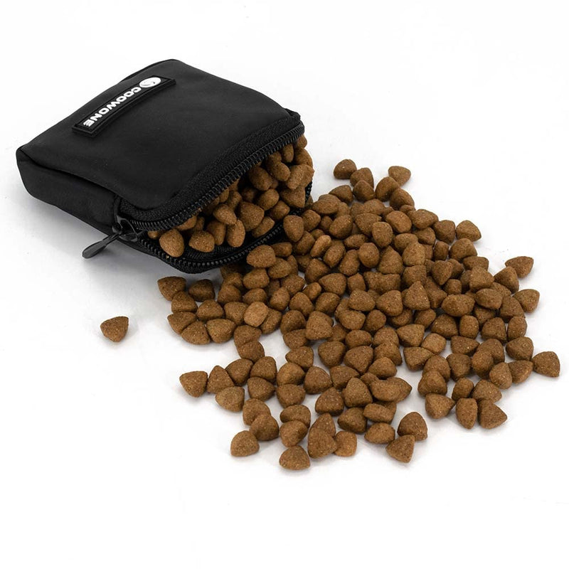 COOWONE Dog Training Treat Pouch, Waterproof Dog Treat Bag, Dog Treat Pouch with Clip, Treat Pouches for Pet Training, Puppy Treat Tote, Pocket Sized Dog Treat Bag Black 2.0 - PawsPlanet Australia