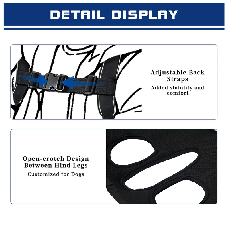 FCT Dog Backpack Carrier - Spine-Friendly for Small to Midium Dogs (8-18 lbs), Horizontal Design Dog Carrier with Adjustable Back Straps,Legs-Out Comfort for Travel/Hiking/Cycling (Black, Size M) Medium - PawsPlanet Australia