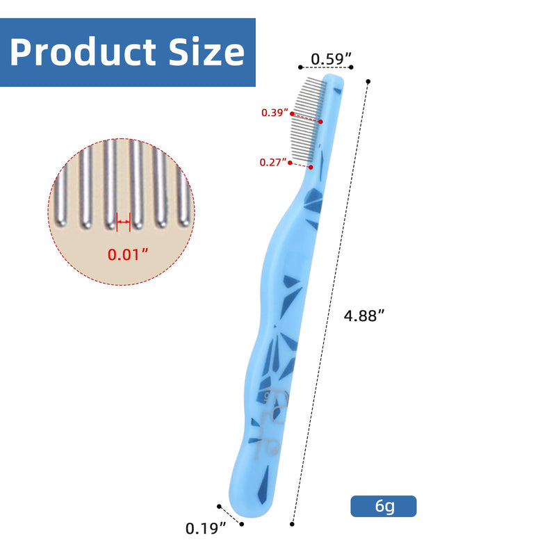 Dog Eye Comb with Fine-Tooth Rounded Tips, Cat Face Comb Flea Comb for Long or Short Hair, Tear Stain Remover for Miniature Poodle Yorkshire Terrier Schnauzer - PawsPlanet Australia
