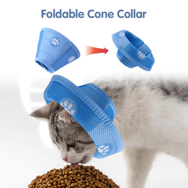 Soft Cat E Collar，Cat Recovery Collar，Adjustable Cat Cone Collar Elizabethan Collar Does Not Block Vision - PawsPlanet Australia