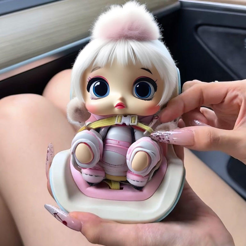 Hamster Car Seat Vent Mount - Adjustable Small Animal Safety Carrier with Secure Buckle, for Hamsters, Gerbils, Mice in Vehicles and Small Animals (Beige) Beige - PawsPlanet Australia