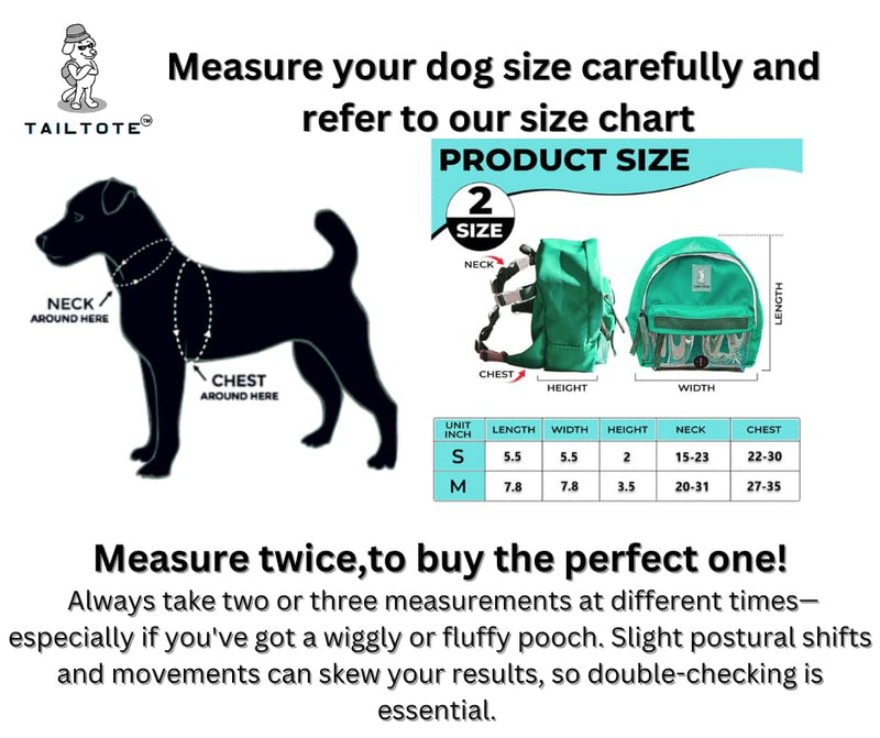 Dog Hiking Backpack Harness Lightweight, Adjustable, and Water-Resistant Pet Poopbag Holder for Outdoor Adventures,Puppy School or Everyday Walks (Medium) Medium - PawsPlanet Australia