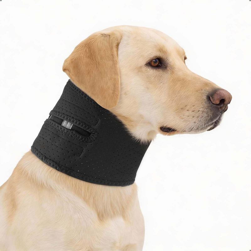 OHCOZZY Dog Neck Brace Adjustable, Support Collar Provides Joint Support and Against Lick, Wrap Protector for Arthritis and Helps Recover from Cervical,XL XL Black