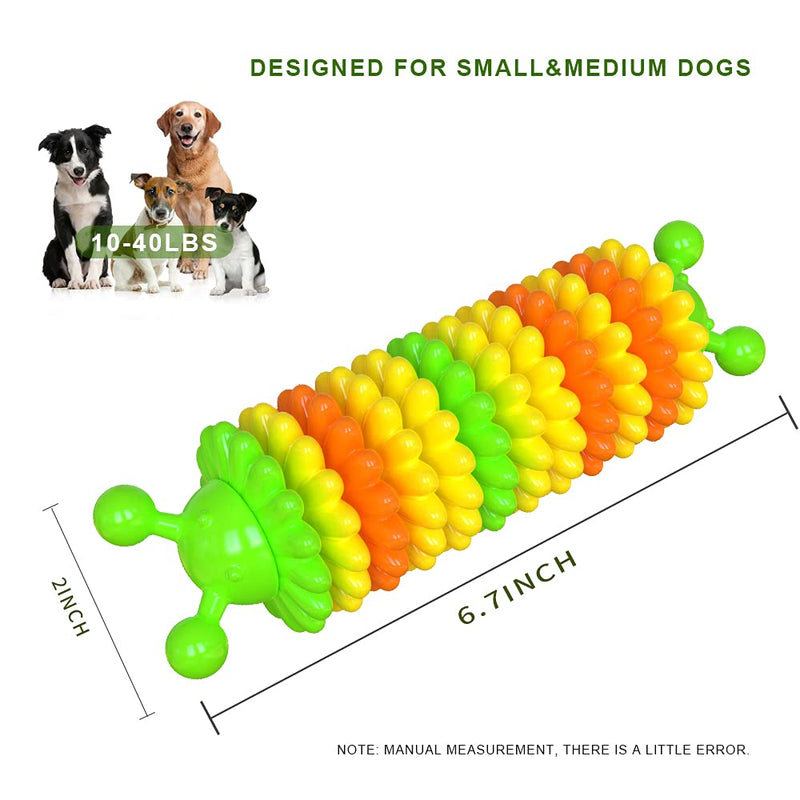 TIANHAO Dog Toys for Aggressive Chewers, Natural Rubber Indestructible Teeth Cleaning Dog Chew Toys for Small Medium Large Dogs, Outdoor Entertainment Interactive Puppy Chew Toys for Training, Green Green Caterpillar - PawsPlanet Australia