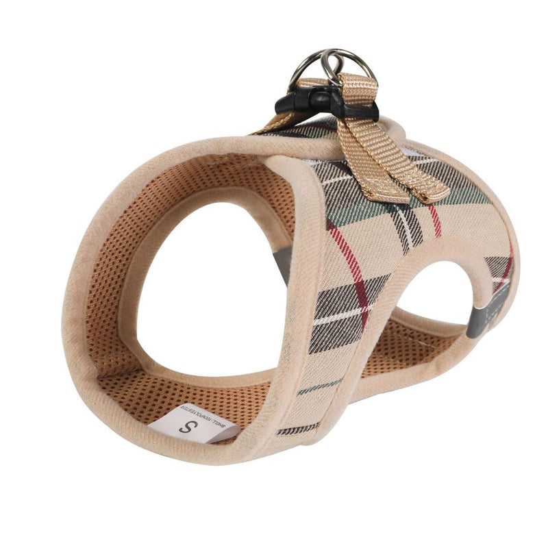 PINA No Pull Dog Harness and Leash Set - Breathable Mesh, Lightweight, Adjustable for Small to Medium Dogs - Easy On and Off M (Neck:13-16" , Chest:17-18") Khaki Plaid - PawsPlanet Australia