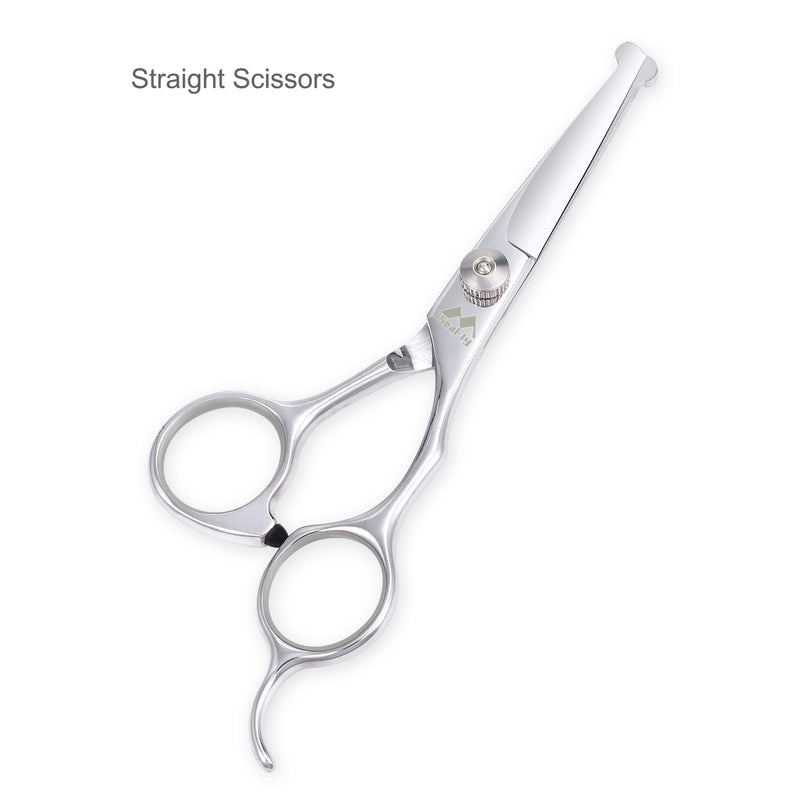 Dog Grooming Kit with Round Tip, Set of 5 Cat Dog Grooming Scissors Set, Stainless Steel Dog Scissors for Full Body, Face, Nose, Ear (silver) Silver - PawsPlanet Australia