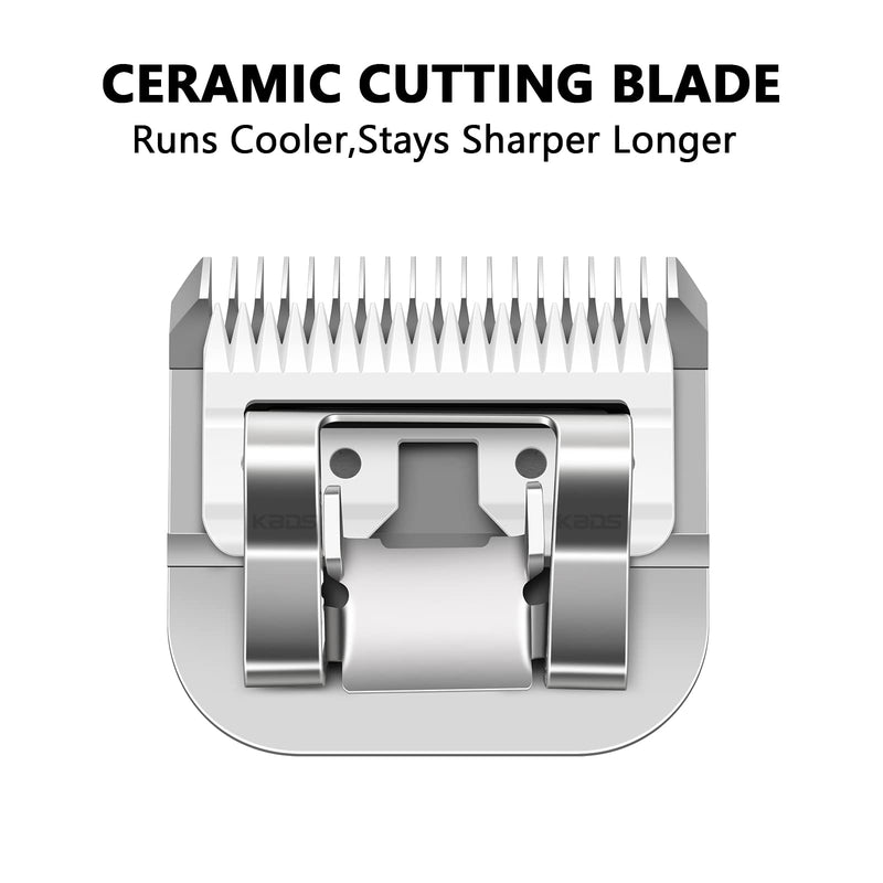Detachable Ceramic Pet Clipper Blades,Size-7F,Compatible with Most Andis,Oster,Wahl A5 Clippers,Made of Ceramic Blade Cutter and Carbon Steel Blade,1/8'' Inch 3.2mm Cut Length, 7F Blade 7F:1/8"(3.2mm) - PawsPlanet Australia
