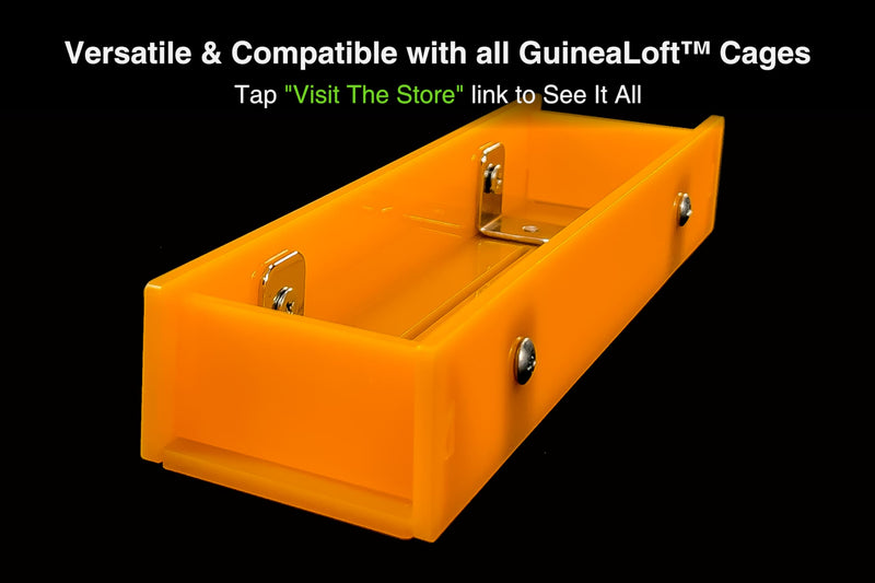 GuineaLoft™ Food Feeder Yellow - Say Goodbye to Traditional Bowls! Ultimate Feeder for Small Pets Like Guinea Pigs, Rabbits and Chinchillas. Designed & Made by Seasoned Owners - GuineaLoft Exclusive - PawsPlanet Australia