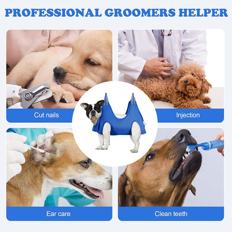 Dog Grooming Hammock Pet Grooming Hammock Harness for Small and Medium Dogs, Dog Cat Hammock Helper Restraint Bag Hanging Harness for Nail Trimming Pet Grooming Table Shower & Bath Accessories