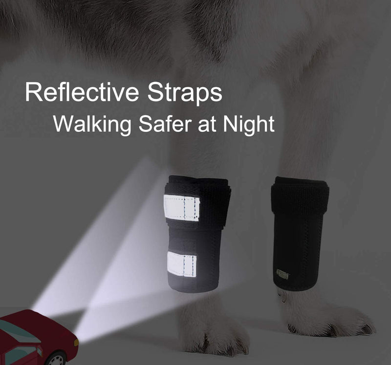 In hand Dog Front Leg Compression Brace, Pair of Canine Leg Wrap with Metal Strips & Safety Reflective Straps, Protects Wounds Brace Heals and Prevents Injuries and Sprains L-XL