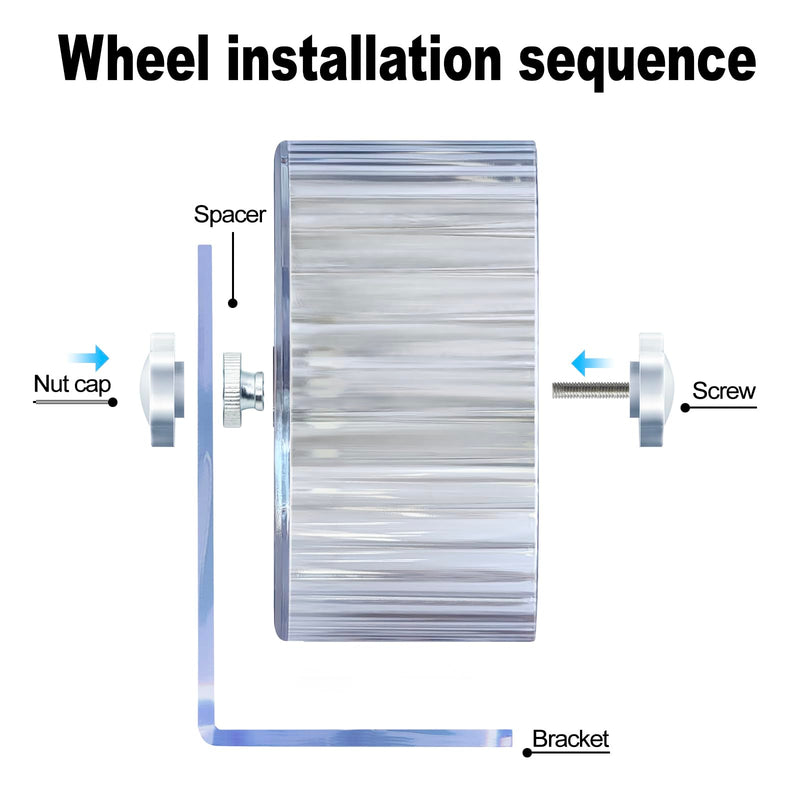 Silent Hamster Wheel, Super-Silent Hamster Exercise Wheels Accessories, Quiet Running Wheels, Adjustable Stand for Hamsters Mice Or Other Small Animals (Ф 7 inch,Transparent) Ф 7 inch Transparent - PawsPlanet Australia