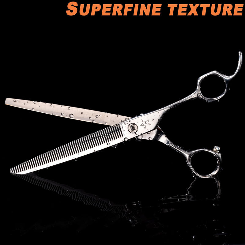 High-end Professional Dog Grooming Thinning Scissors Teeth Cutting Blending Shears Pet Texturizing Shears 7.5 Inch Extremely Very Sharp Stainless Steel Alloy For Cat Other Animals Groomer 7.5inch Thinning Shears - PawsPlanet Australia