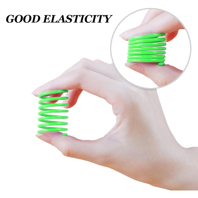Shudyear Pack of 40 cat Coil Springs for Indoor Cats, Colourful and Durable Plastic Spring coils to Attract Cats, Chewing, Hunting, Interactive Toys for Cats and Kittens (40pc) 40pc - PawsPlanet Australia