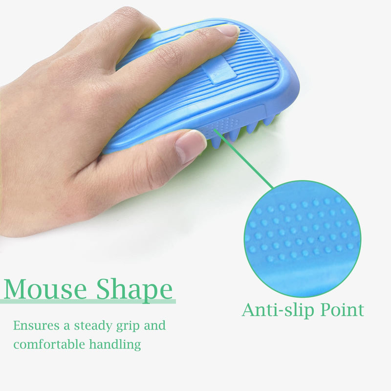 Dog Bath Brush, Pet Silicone Shampoo Brush, Rubber Shower Wash Curry Brush for Short Long Haired Dogs Cats Shedding Grooming and Massage, Pet Rubber Brush Removes Loose & Shed Fur (Blue) Blue - PawsPlanet Australia