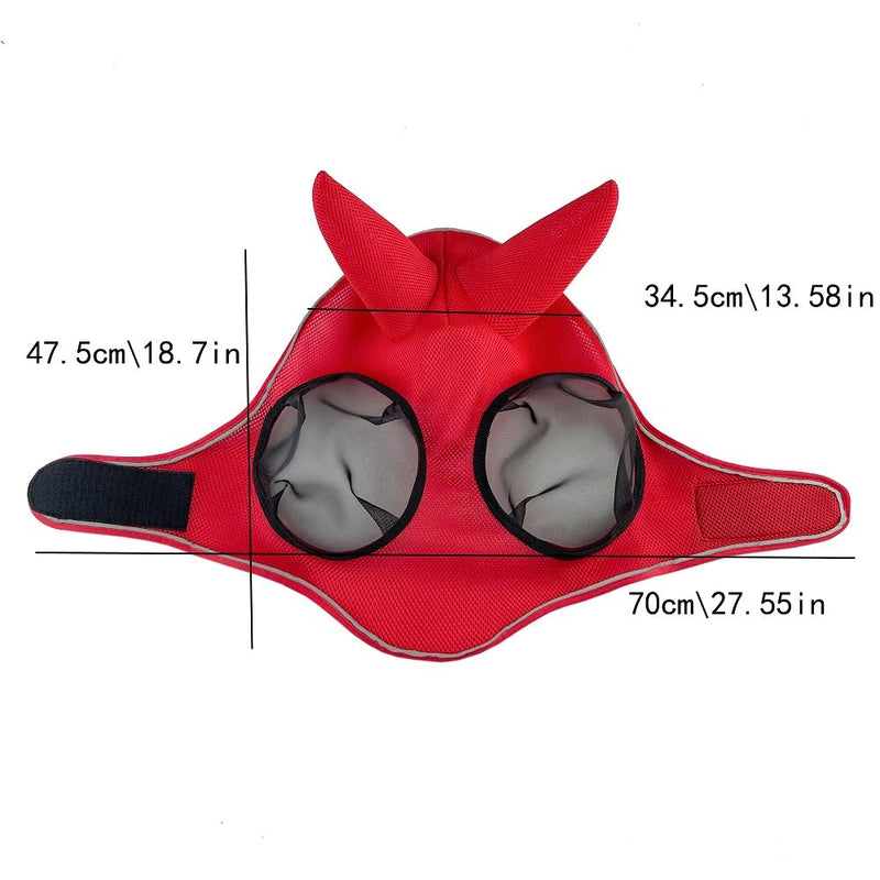 Elastic Fit Horse Fly Face Mask UV Protection Soft Skin Breathable Soft Mix Full Size