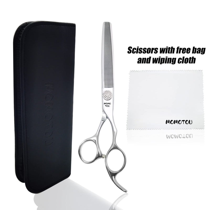 7'' Thinning Dog Grooming Scissors with Simulation Diamond 440C Stainless Steel Easy Use Polished Pet Dog Thinner Blender Shears for Groomers and Home Users Thinning Scissors 7'' - PawsPlanet Australia