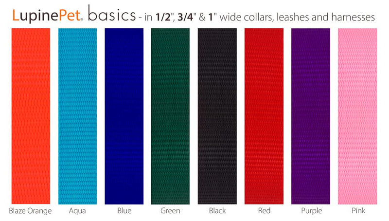 Dog Leash by Lupine in 1" Wide Purple 6-Foot Long with Padded Handle 1" wide; 6-ft long - PawsPlanet Australia