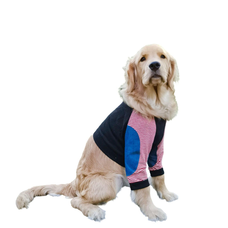 Large Dog Elbow Protection Shirt,Dog Short Pajamas Joint Recovery Sleeve for Prevent Licking Wound_3XL(Black) 3XL:Chest Girth:68cm/26.7in Black