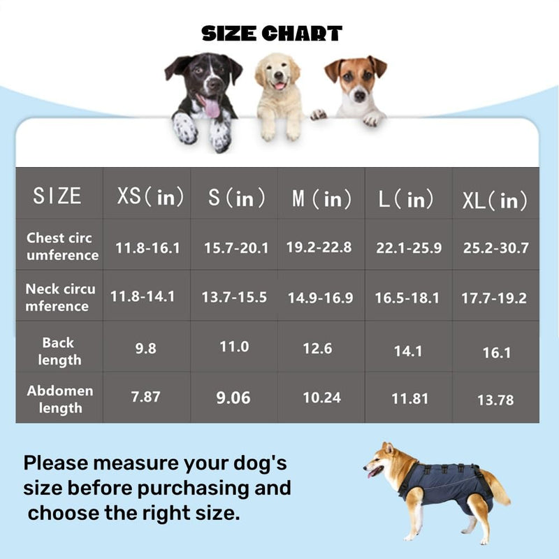Dog Lift Harness,Dog Assistance Strap,Pet Support & Rehabilitation Sling Lift,Adjustable Padded Breathable Straps for Senior,Joint Injuries,Disabled Dogs Navy Blue Large - PawsPlanet Australia