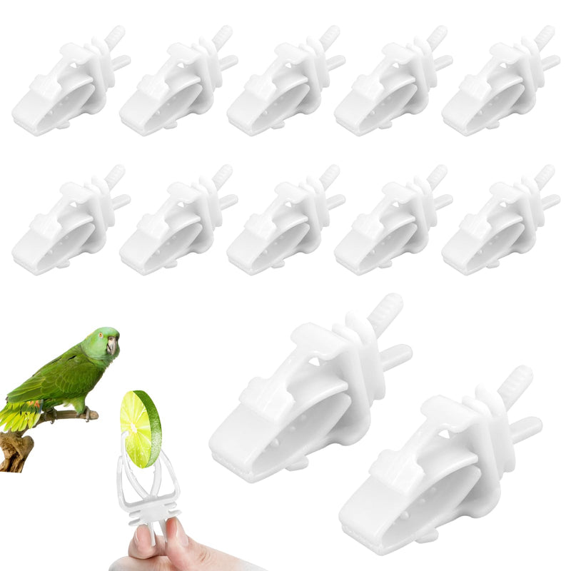 12 Pieces Bird Cage Food Holder, Millet Holder for Birds Cages Small Animal Fruit Vegetable Stick for Budgie Parakeet Macaw Cockatiel Conure Cockatoo Macaw - PawsPlanet Australia