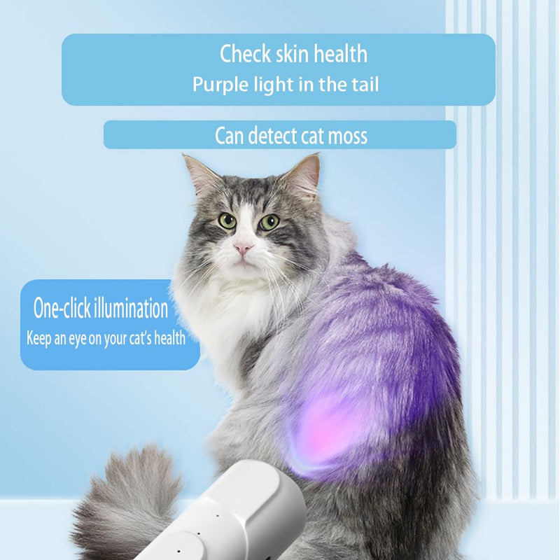 Cat Clippers for Matted Hair Local Hair Trimmer,2 Speed Low Noise Cat Hair Trimmer with White and Urple Lights Suitable for Pet Hair Trimming Such as Cats, Dogs and Rabbits (White) - PawsPlanet Australia