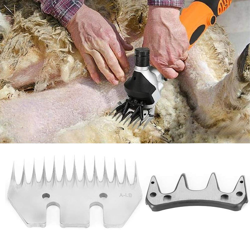 Walfront Sheep Shears Blades, Stainless Steel Sheep Clippers Blade Replacement Shearing Combs and Cutters for Goats Clipper(13 Tooth Straight Blade (+ Swing Blade)) - PawsPlanet Australia