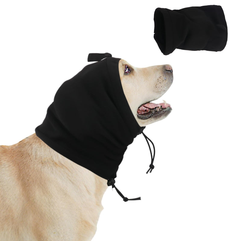 Dog Calming Hoodie, Dog Head Warp Anxiety Relief, Ear Muffs Protector for Noise Protection from Airplane, Fireworks, Thunder, Travel-Comfort, Grooming, Bathing Fit All Breeds(L) L