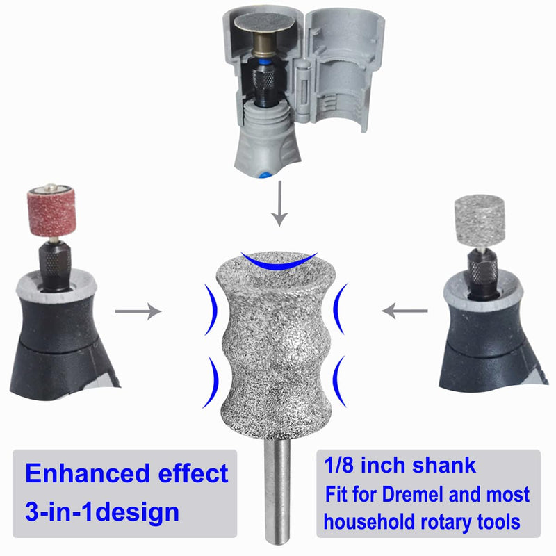 Dog Nail Trimmer Bits for Dremel - Dog Nail Grinder Attachment - Perfect for Anxious Dogs - Gentle with Precise Control Classic:1P