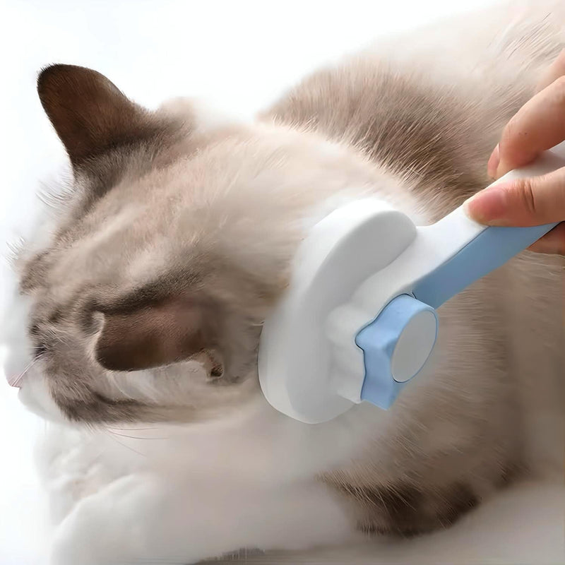 Pet Grooming Brush - Gentle Slicker for Removing Loose Undercoat, Suitable for Cats and Dogs (Blue) Blue - PawsPlanet Australia
