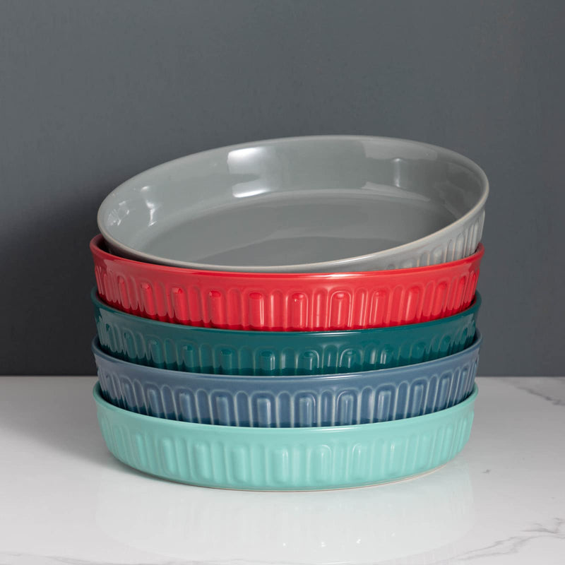 FE Ceramic Pet Dog Bowls - 10.5" Extra Large and Weighted Pet Food and Water Feeder for Small, Medium and Large Breeds, Non-Slip, Dishwasher Safe Turquoise - PawsPlanet Australia