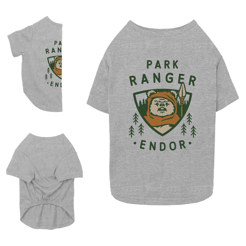 STAR WARS Dog and CAT PET T-Shirt Park Ranger Endor TEE, Athletic Heather, Small - PawsPlanet Australia