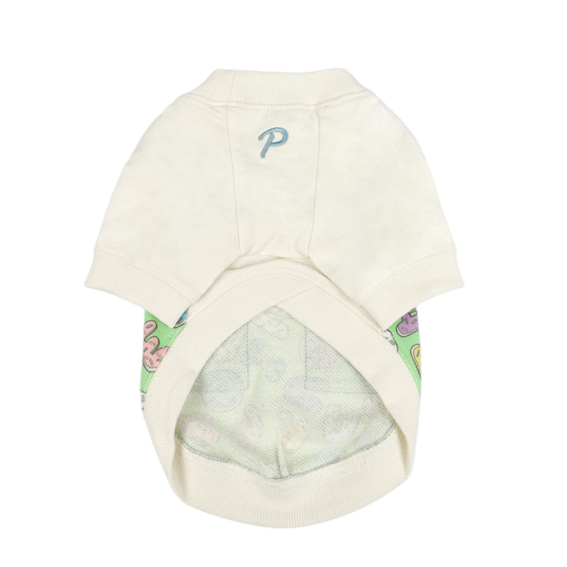 Puppia Maisy Dog Shirt Round NeckTrendy Fashionable Cute Dog Apparel for Small and Medium Dogs, Ivory, Small Ivory_Maisy - PawsPlanet Australia