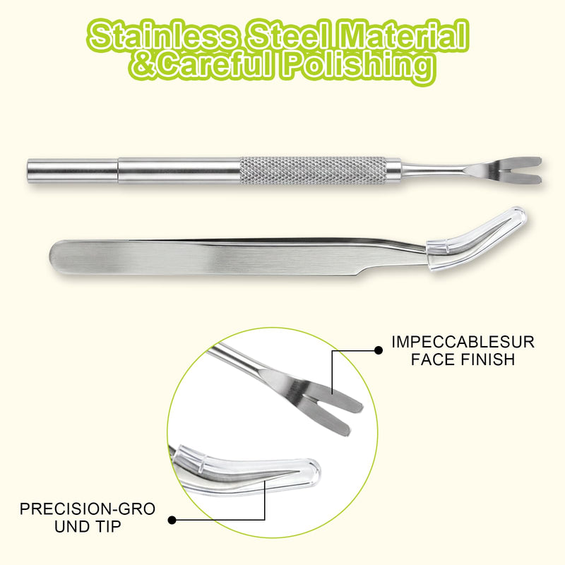 Tick Removal Tool Set,8 in 1 Twister Kit with Stainless Steel Tick Remover&Tweezers,Portable Pocket Storage,Professional Tick Remover Set for Dogs,Cats,Humans,Outdoor,Camping