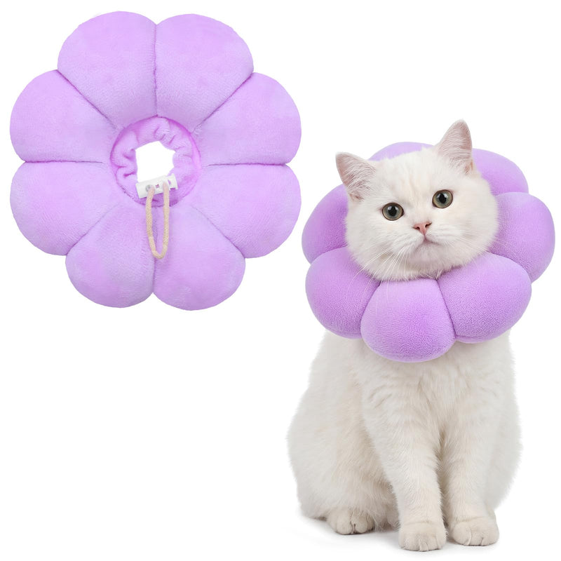 Soft Cat Recovery Cone Collar Adjustable Lightweight Kitten E-Collar Comfortable Neck Cats Recovery Collars Protective Dog Cat Cones for Kittens Small Dogs Stop Licking Wounds After Surgery