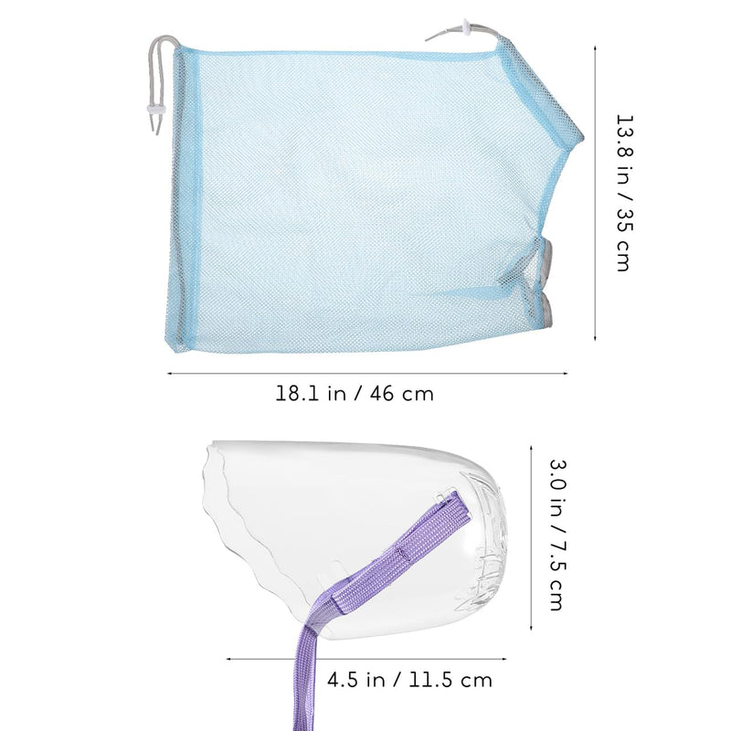 Cat Bathing Bag with Adjustable Zipper and Breathable Mesh for Grooming Nail Trimming and Ear Cleaning Includes Cat Muzzle 4.53X2.95X5.12 Inches - PawsPlanet Australia