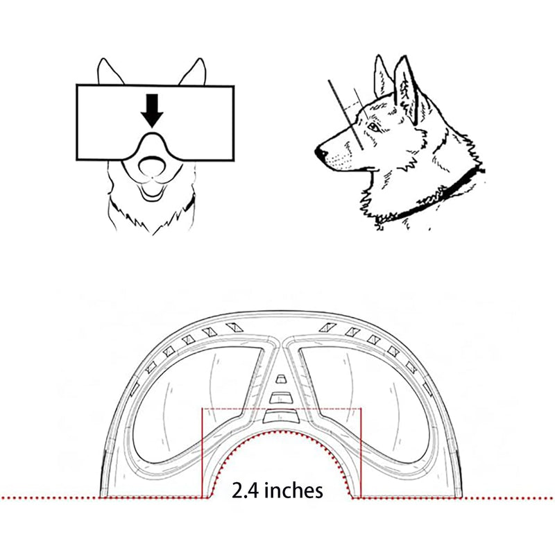 Dog Goggles, Sunglasses, UV Resistant, Waterproof, Windproof, Snow Resistant, Dog Skiing Eye Protection, pet Glasses Suitable for Medium and Large Dogs (Silvery) silvery - PawsPlanet Australia