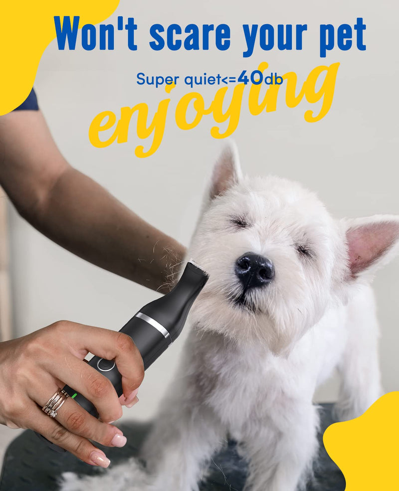 oneisall Dog Paw Trimmer,Corldless Paw Trimmer for Dogs with Double Blades,Quiet 2 Speed Small Dog Grooming Clippers for Paws, Eyes, Ears, Face, Rump - PawsPlanet Australia