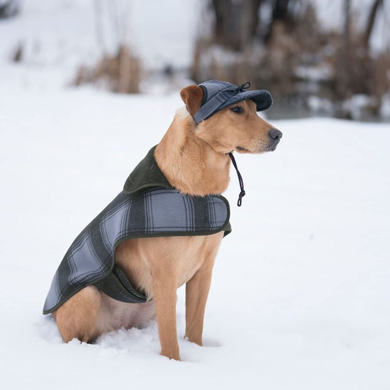 Stormy Kromer Fleece Dog Jacket, Black/Gray Plaid, Medium - PawsPlanet Australia