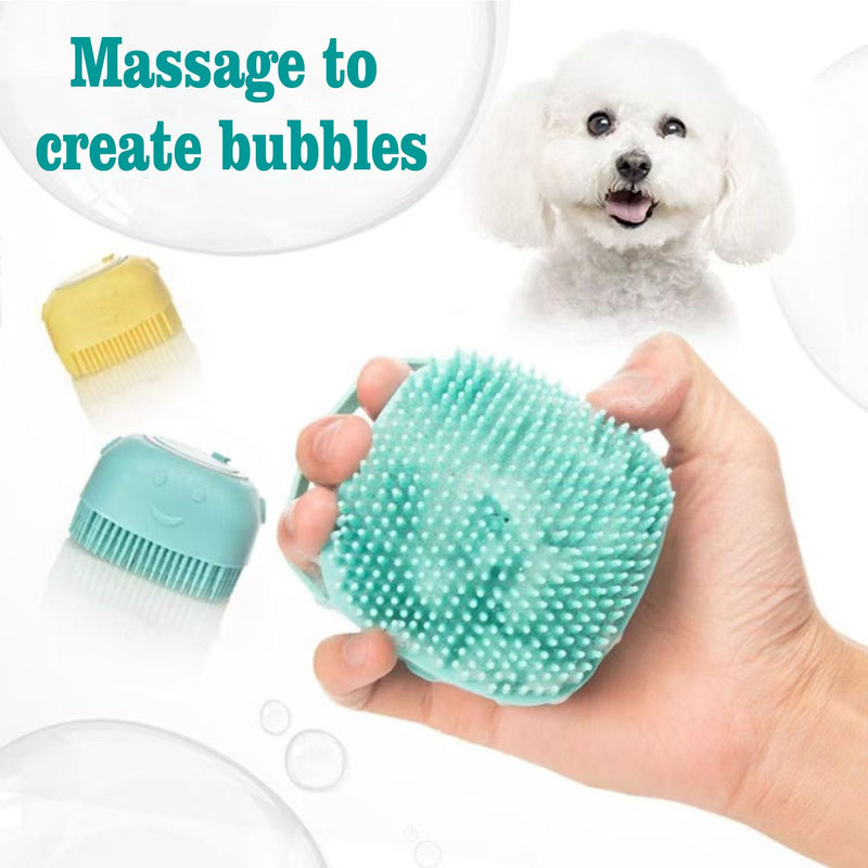 Pets Bath Brush | Scrubber for Bath | Dog Shampoo Brush | Dog Washing/Shower Brush, Suitable for Short/Long Haired Dogs, (pink) (Blue) Blue - PawsPlanet Australia