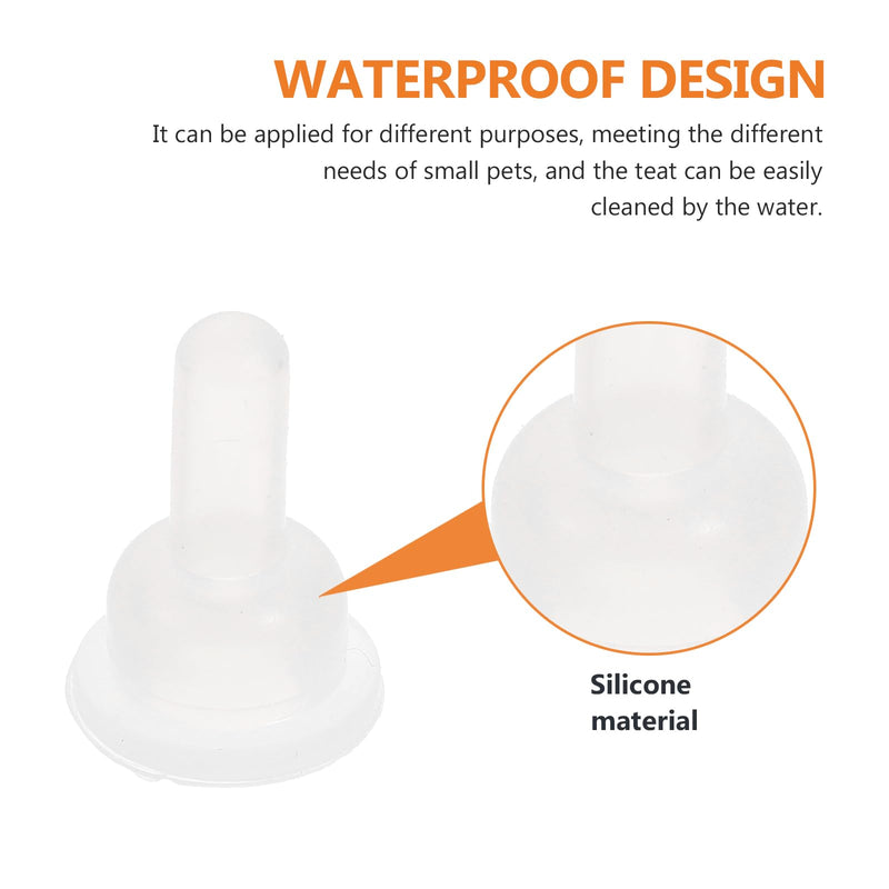 Homoyoyo 40pc Pet Bottle Nipples: Silicone Replacement Pacifiers for Kitten Bottle Feeder Pet Nurser Nipples for Kitten and Puppy, Nursing Newborn Cats, Puppies, Small Animals, White - PawsPlanet Australia