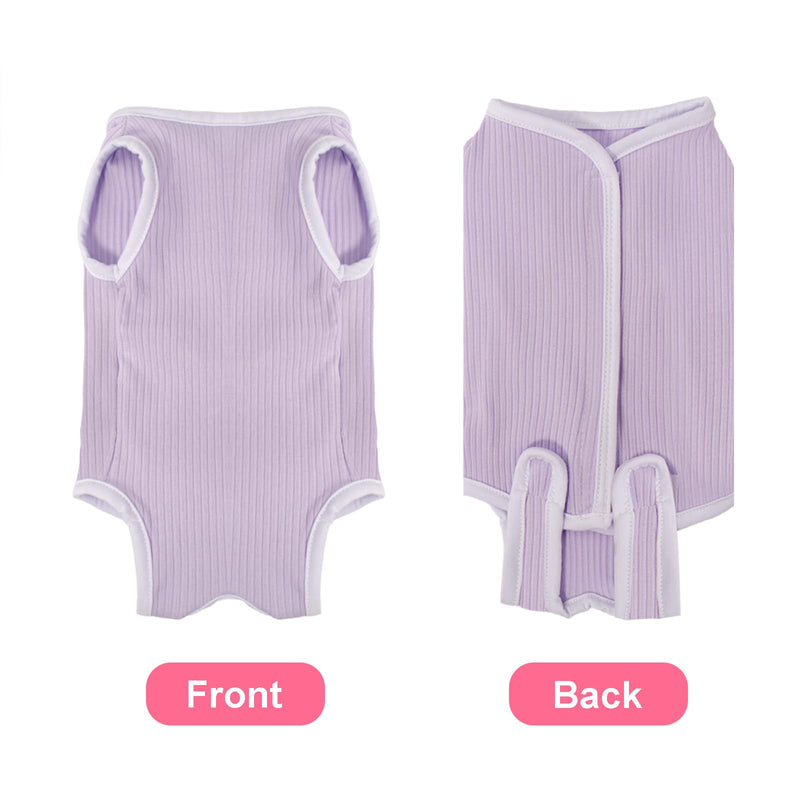 Coppthinktu Cat Recovery Suit Cat Onesie, Breathable Anti-Licking Cat Surgery Recovery Suit Female, Kitten Spay Recovery Suit for Cats After Surgery, Cats Surgical Body Suits for Abdominal Wounds Purple Small